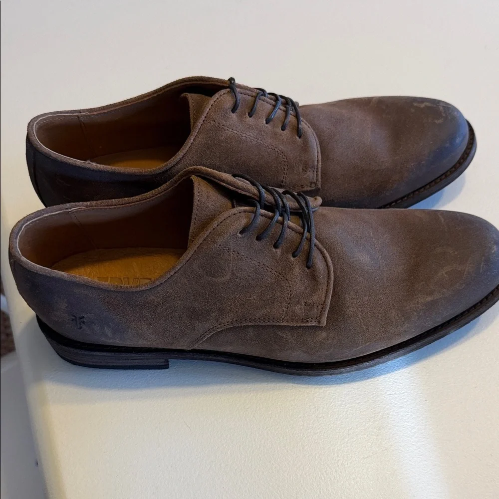 Frye Men's Brown Leather Casual Shoes Sz 10D. Tub1